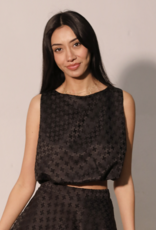 Houndstooth Bubble Top