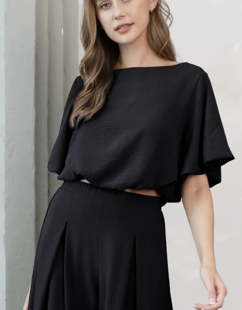 Matte Crepe Crop