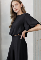 Matte Crepe Crop