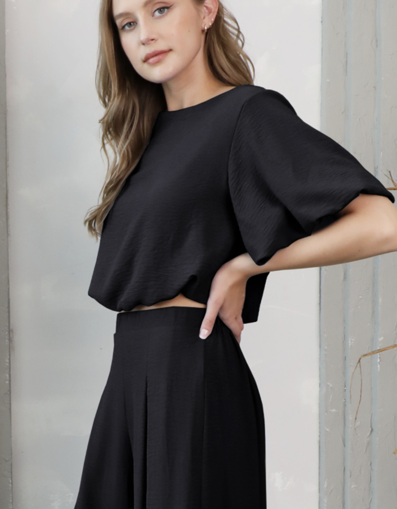 Matte Crepe Crop