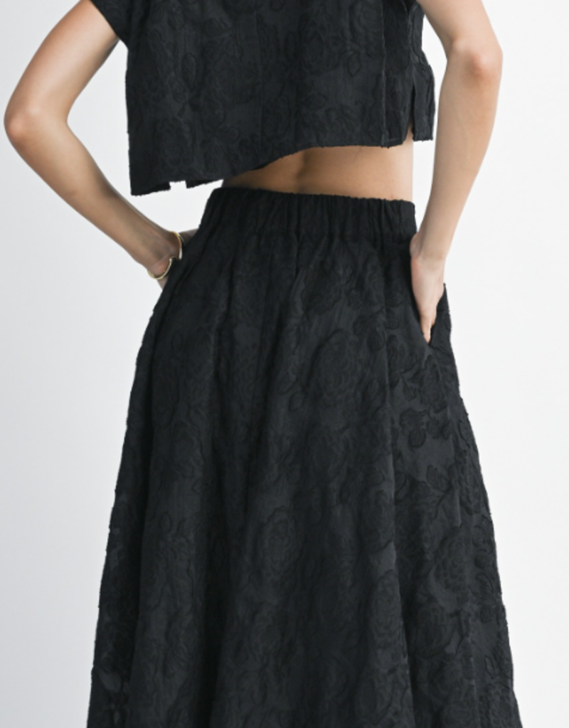 Black Crepe Skirt