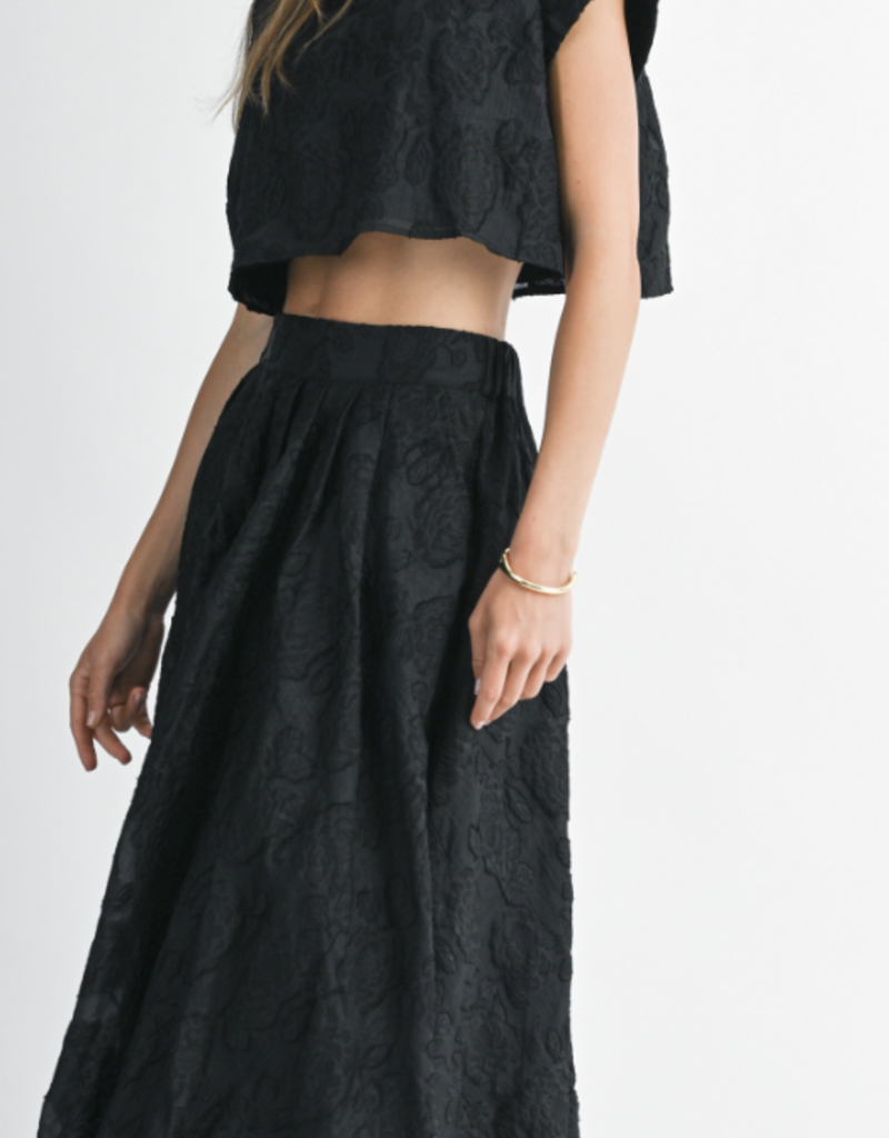 Black Crepe Skirt