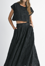 Black Crepe Skirt