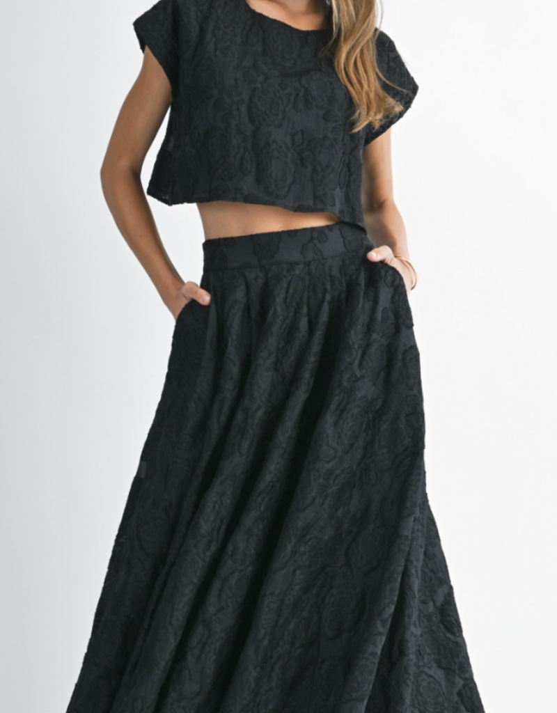 Black Crepe Skirt