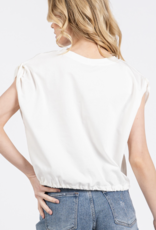 Crew Neck Tie Top