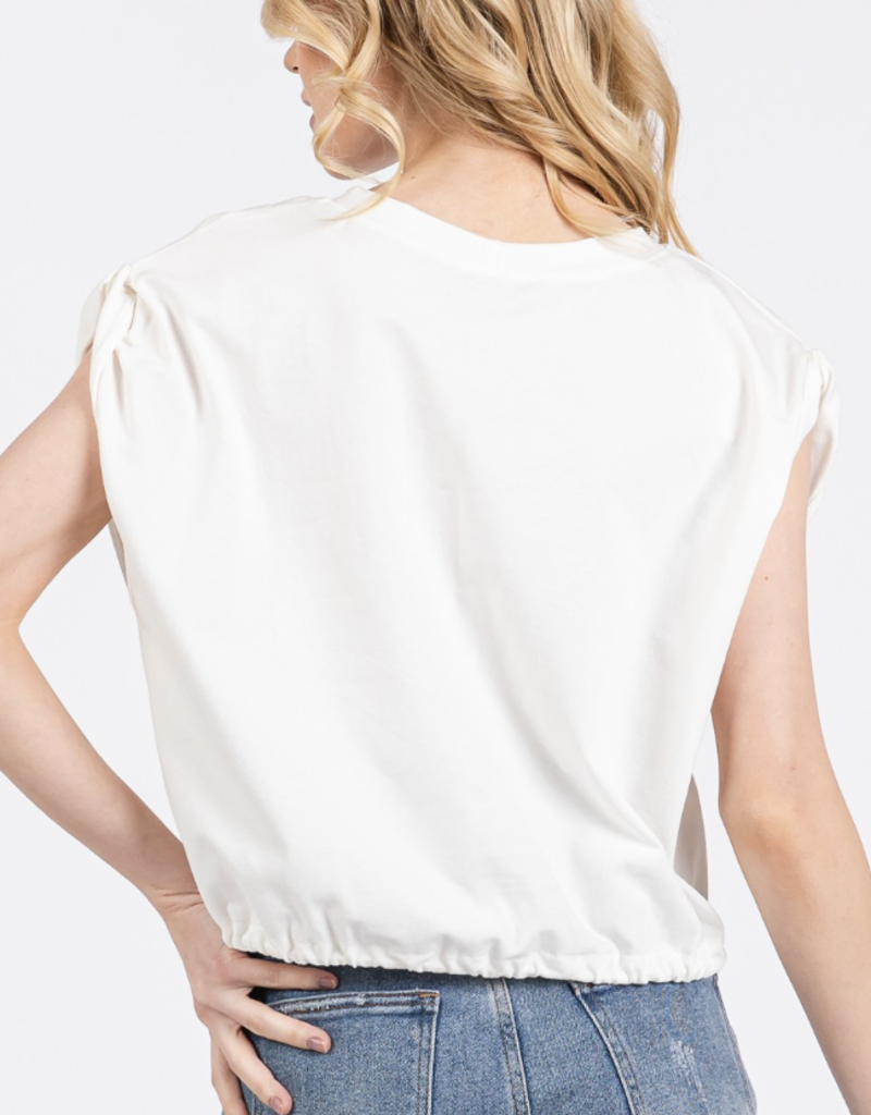 Crew Neck Tie Top