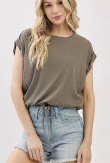 Ribbed Crew Neck Top