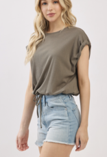 Ribbed Crew Neck Top