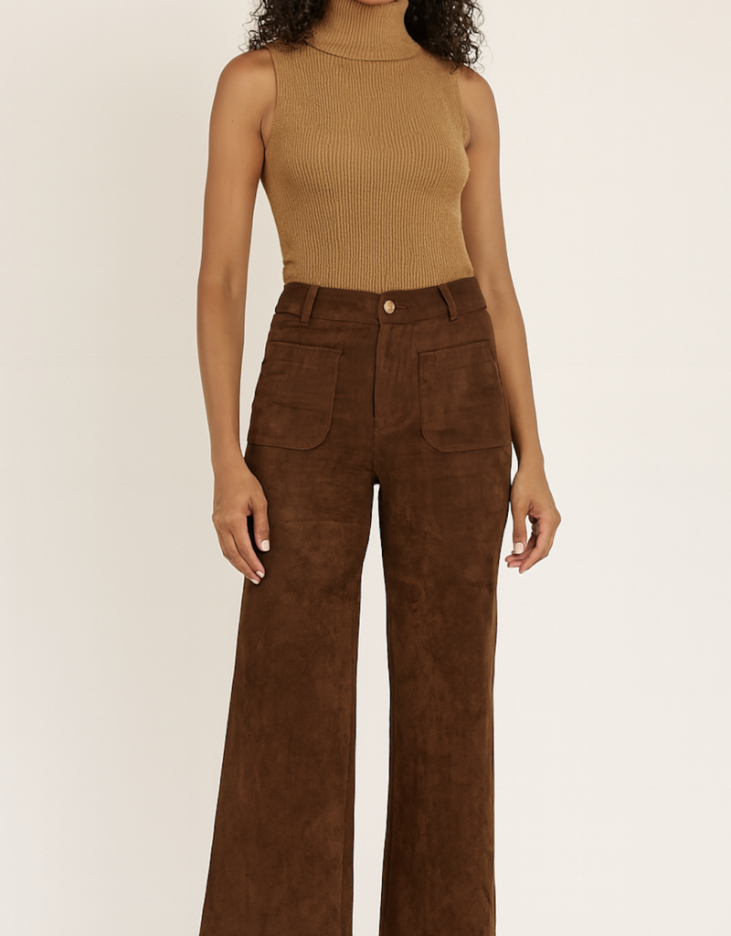 Faux Suede Pants