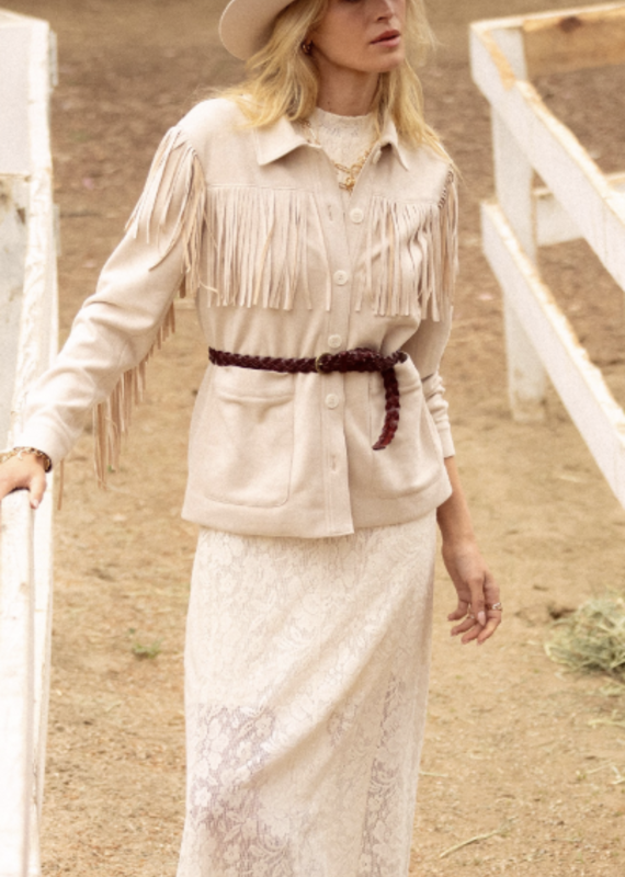 Suede Fringe Jacket