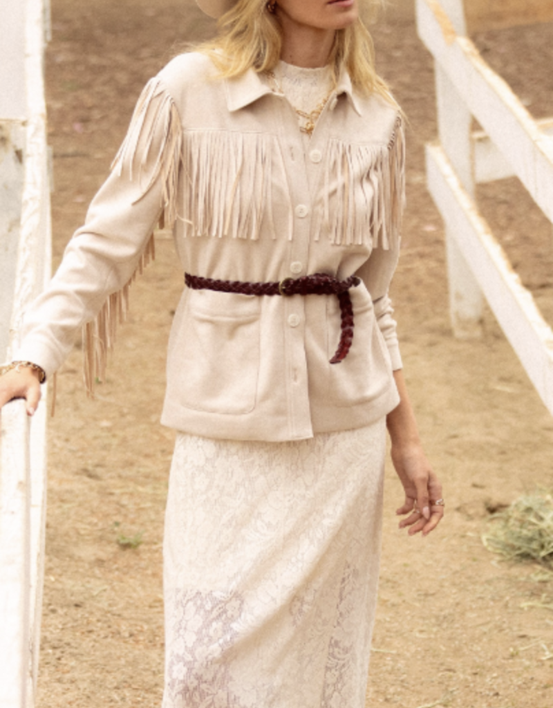 Suede Fringe Jacket