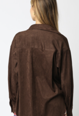 Suede Button Up
