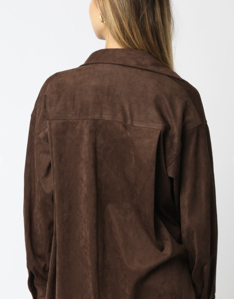 Suede Button Up