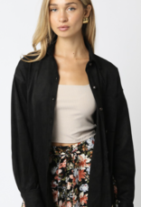 Suede Button Up