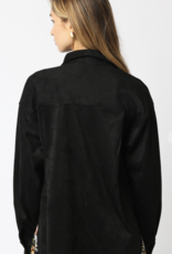 Suede Button Up