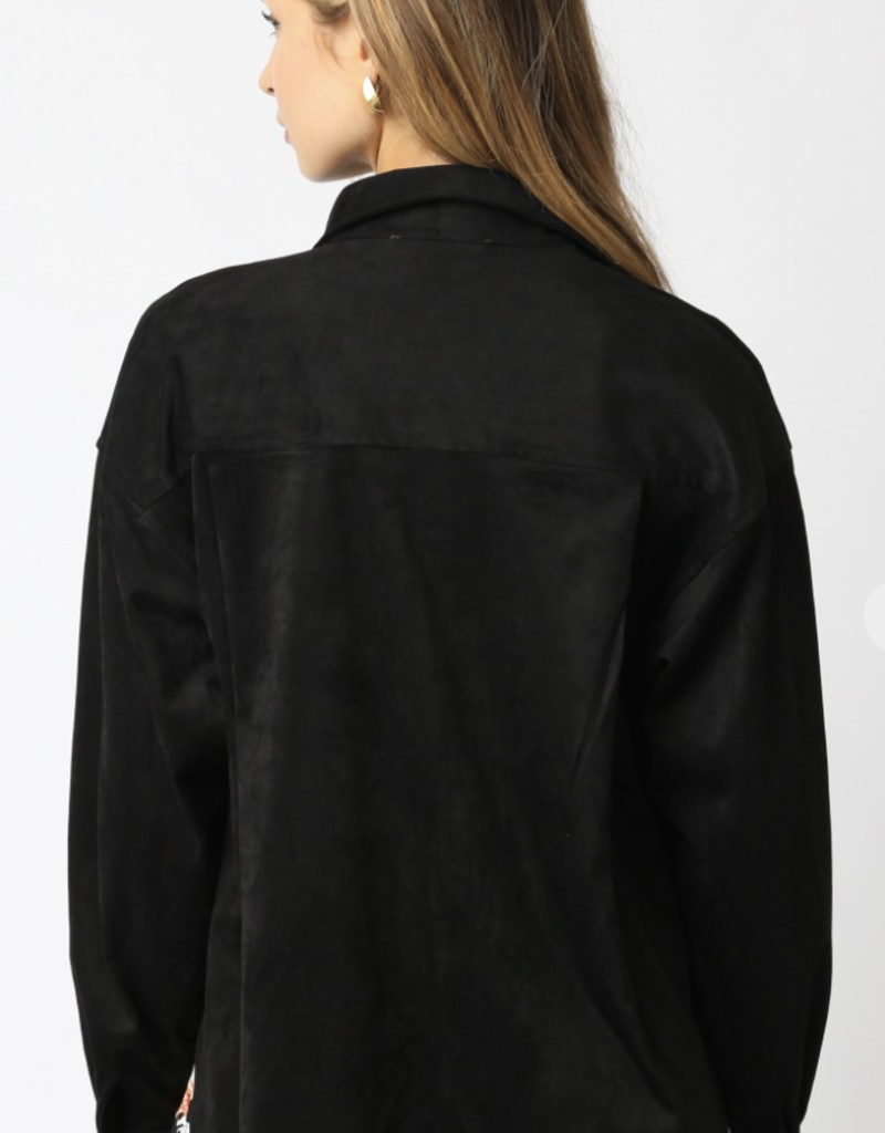 Suede Button Up