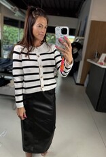 Faux Leather Straight Skirt