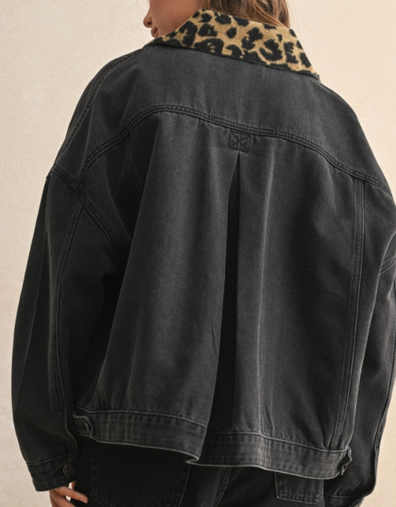 Leopard Denim Jacket