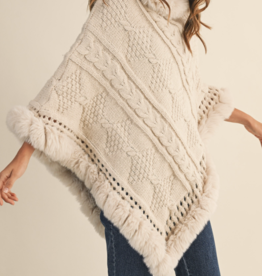 Cream Poncho
