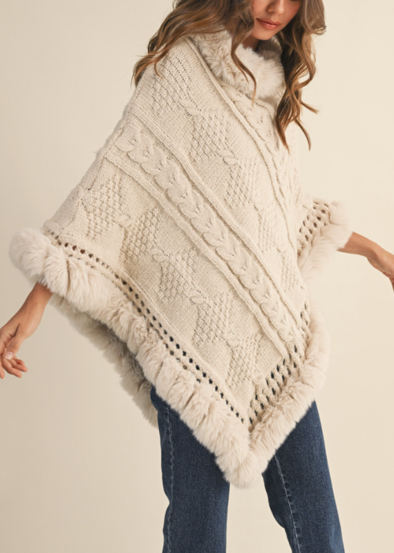 Cream Poncho