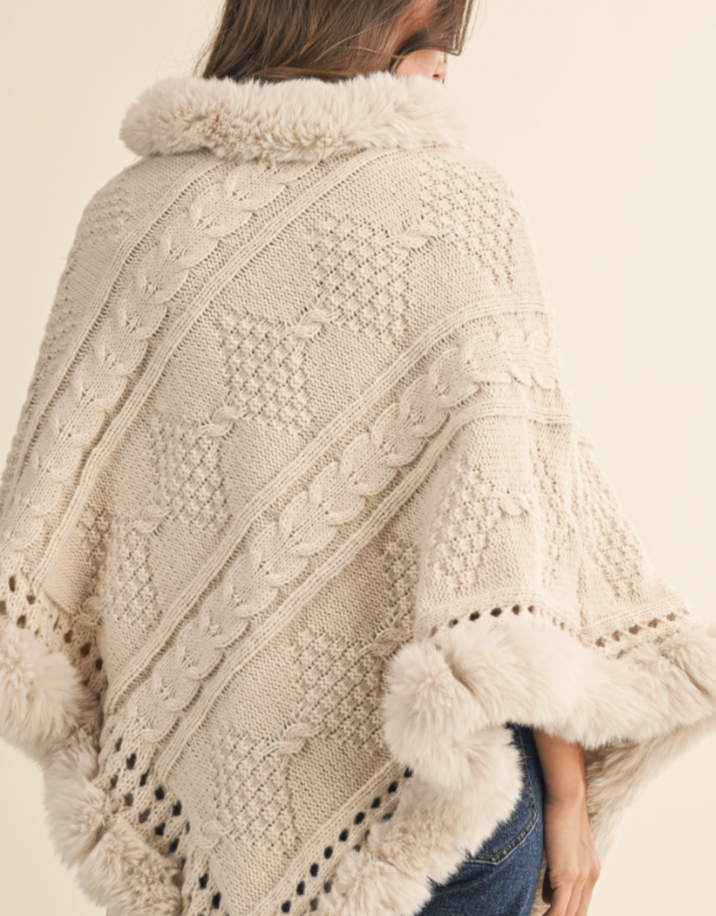 Cream Poncho