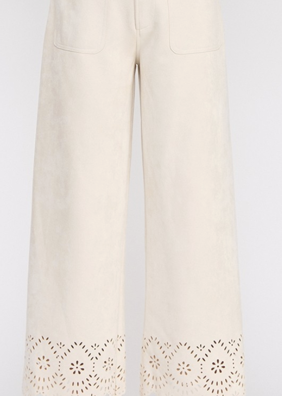 Suede Laser Cut Pant
