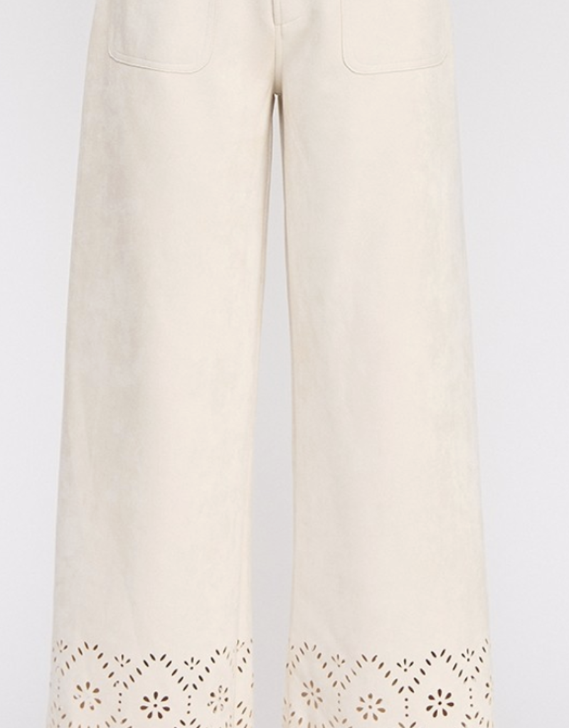 Suede Laser Cut Pant