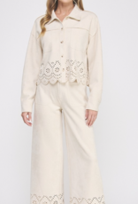 Suede Laser Cut Pant