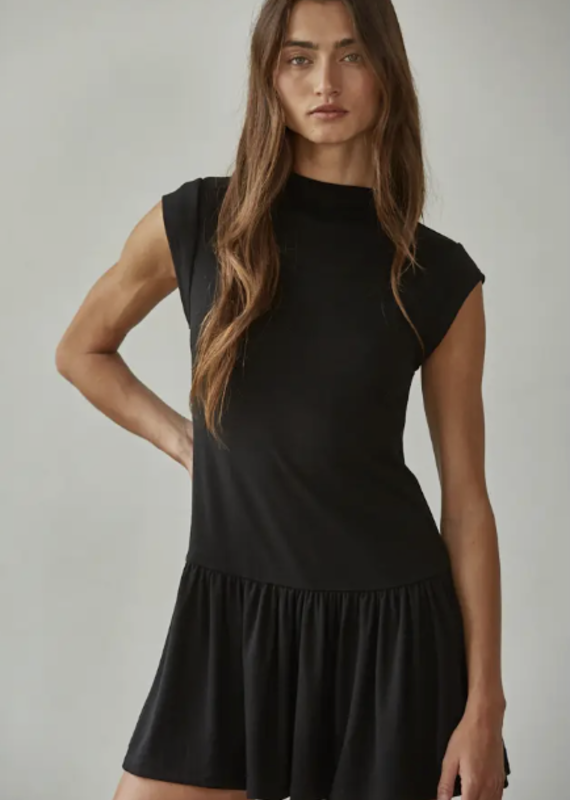 Mock Neck Mini Dress