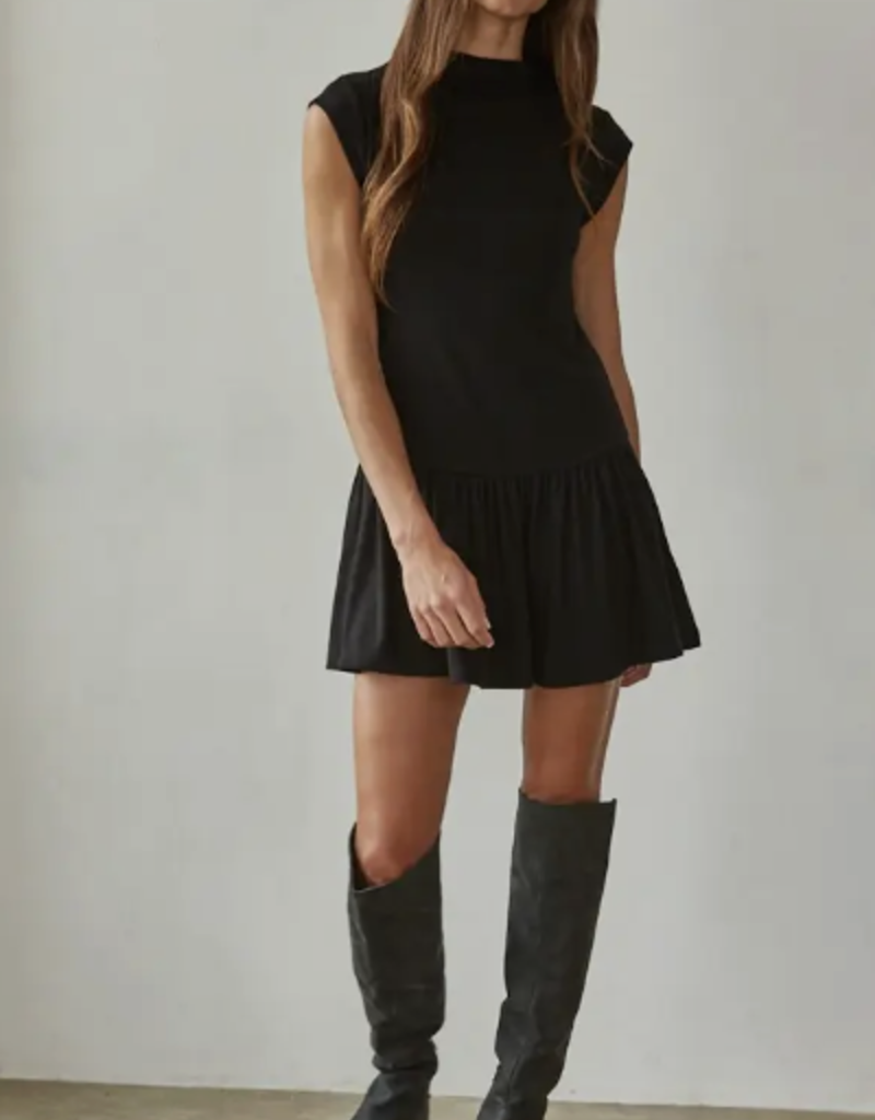Mock Neck Mini Dress
