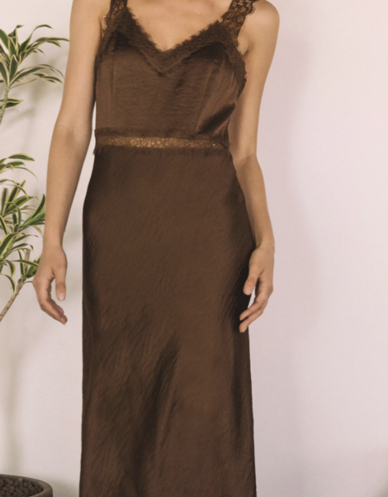 Lace Trim Maxi Dress