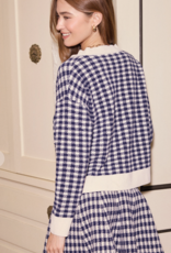 Checkered Knit Cardigan