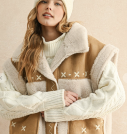 Suede & Sherpa Vest