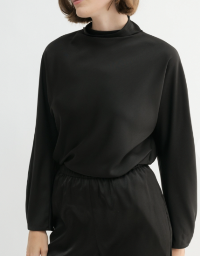 Satin Mock Neck Top