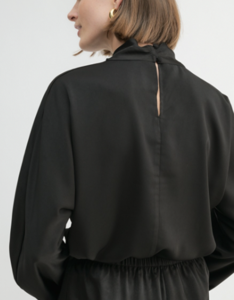 Satin Mock Neck Top