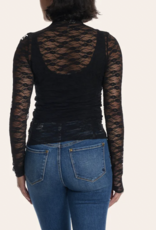 Lace mock neck top