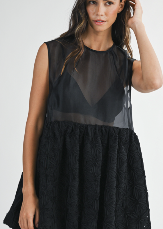Textured Mini Dress