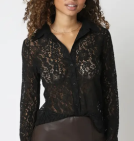 Lace Button-up Top