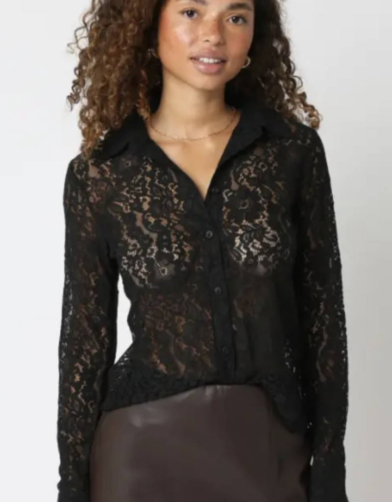 Lace Button-up Top