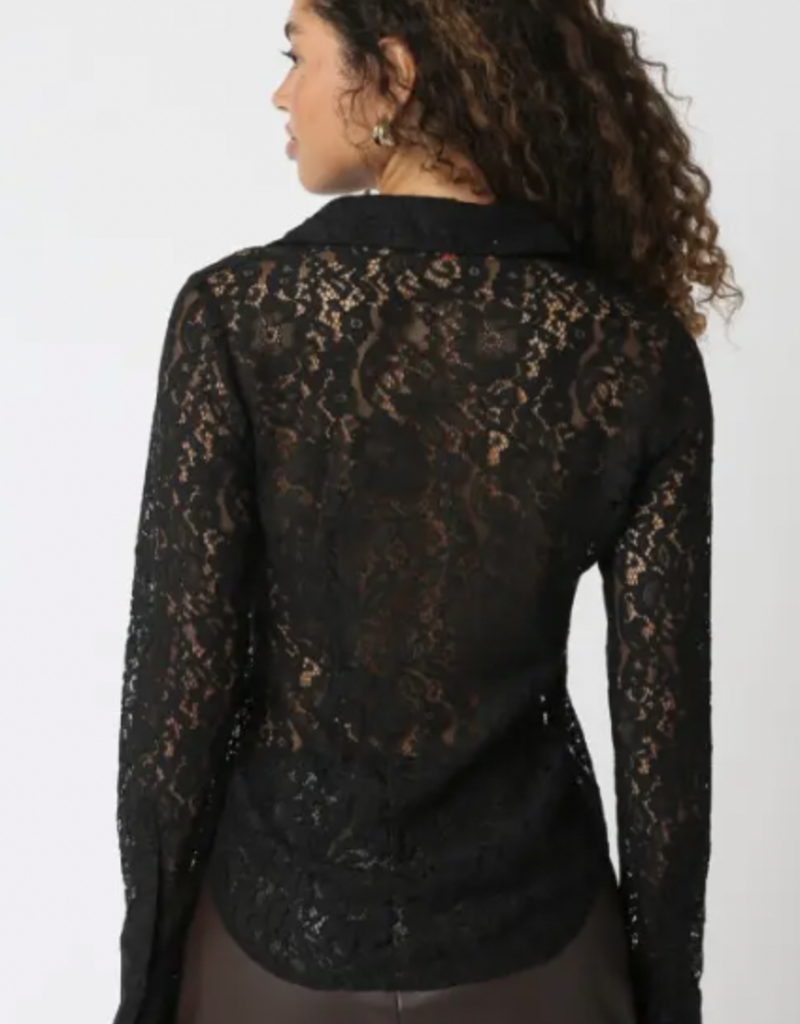Lace Button-up Top