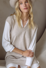 Mixed Media Shirt Dress