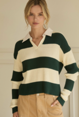 Stripe Collard Sweater