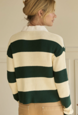 Stripe Collard Sweater