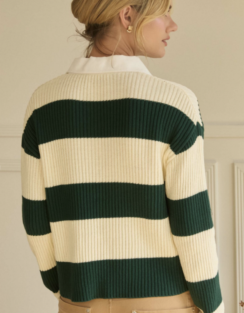 Stripe Collard Sweater