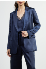 Navy Satin Blazer