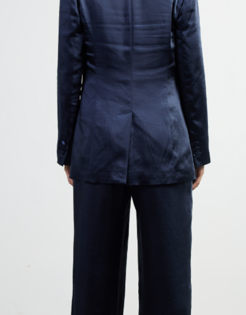 Navy Satin Blazer
