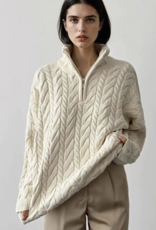 Cable Polo Sweater