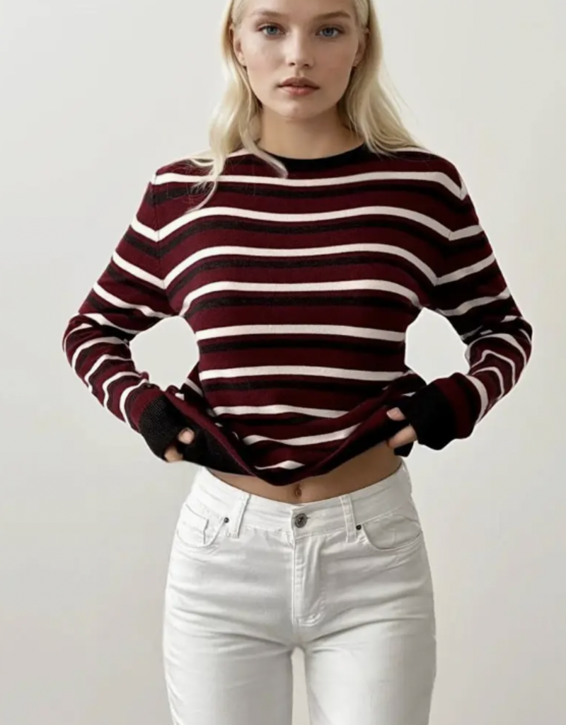 Stripped Knit Sweater