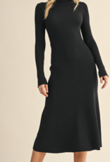 Mock Neck Flare Mini Dress