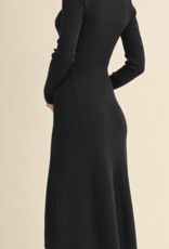 Mock Neck Flare Mini Dress